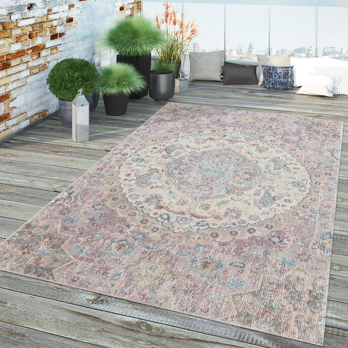 Ethnic Oriental Rugs Red Pink #55445