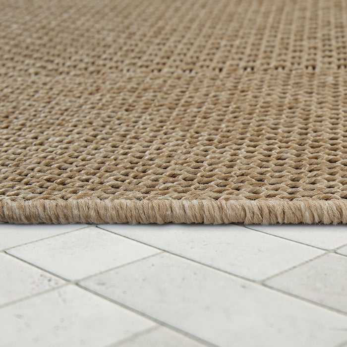 Indoor / Outdoor Flatwave Braided Rug Beige #10590