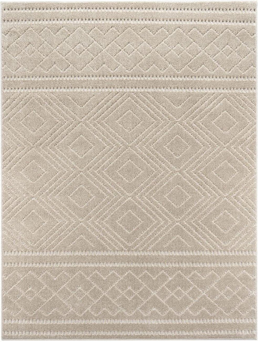 Modern Ethnic Tribal Scandinavian Rug Beige #98135