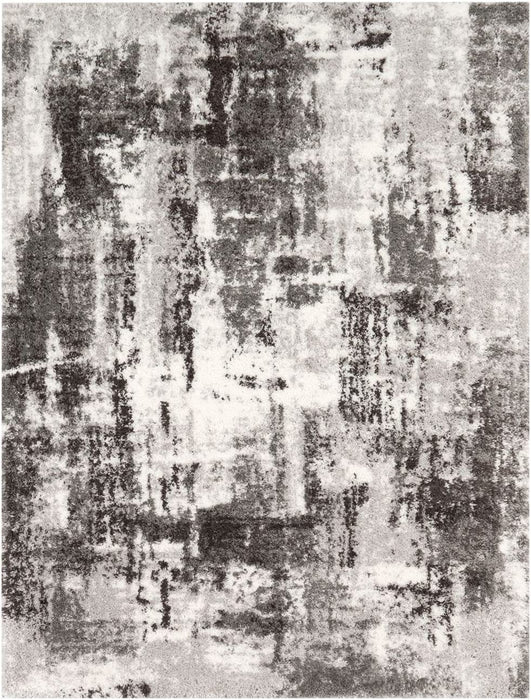 Shaggy Abstract Grey Rug #47025