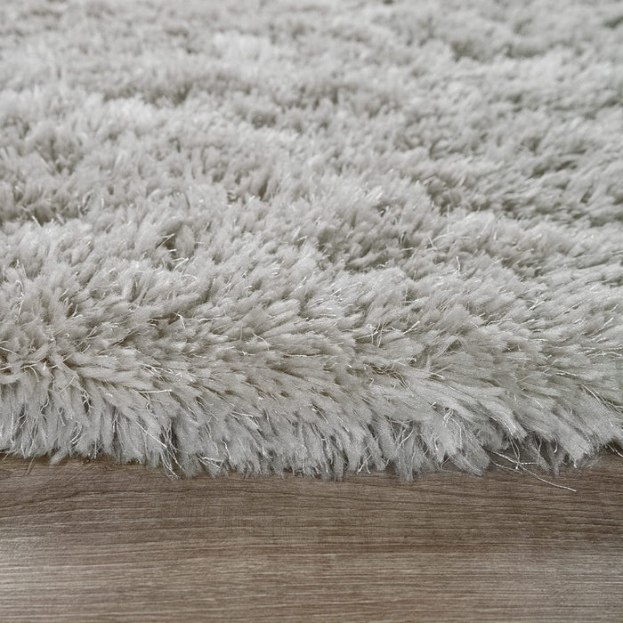 Extra Thick Shaggy Rug in Grey Beige #56334