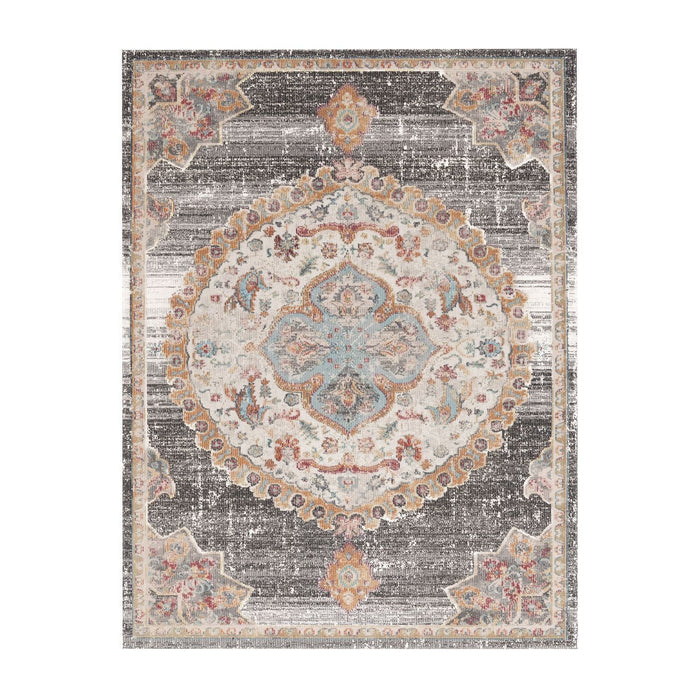 Traditional Oriental Distressed Rugs Grey Taupe #55146