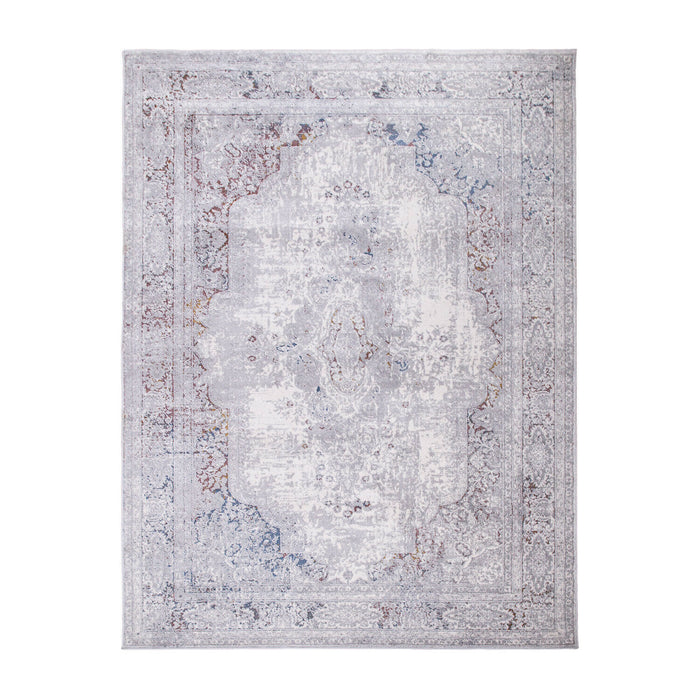 Grey Oriental Distressed Rug # 33178