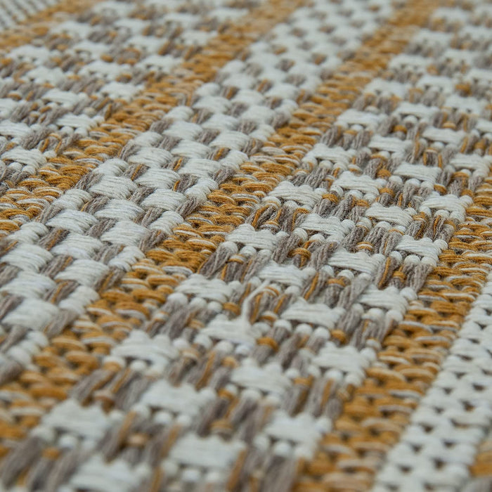 Beige Indoor / Outdoor Striped Rug #44712