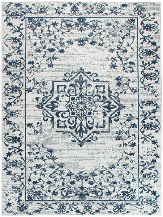 Indoor / Outdoor Oriental Braided Rug Blue #10593