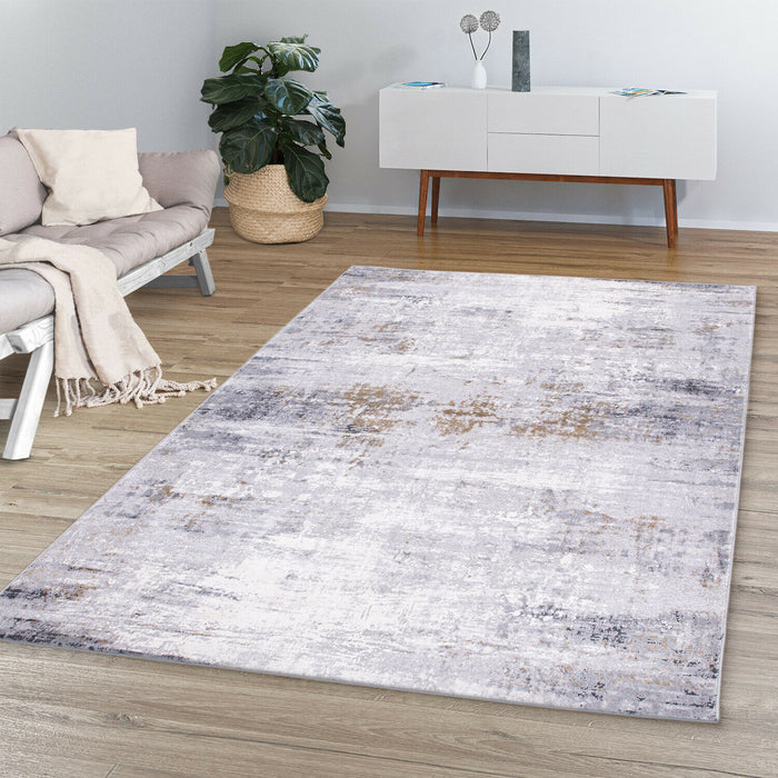 Modern 3D Absract Distressed Rug In Grey #40523