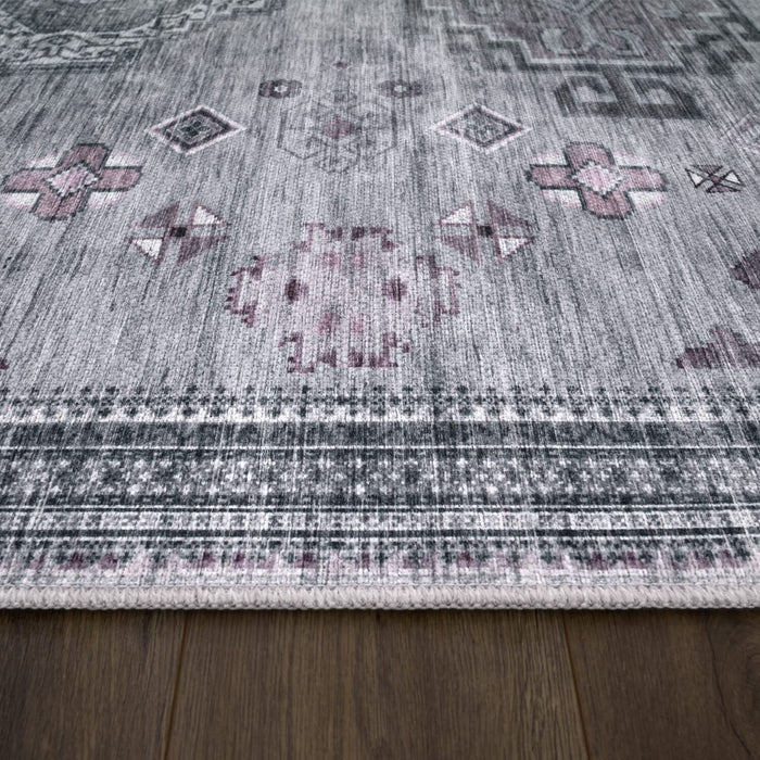 Traditional Ethnic Boho Rugs Flatwave Grey #22145