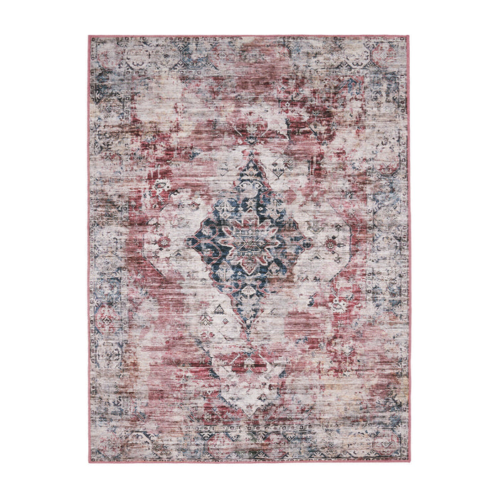 Traditional Medallion Rugs Flatwave Red #22147