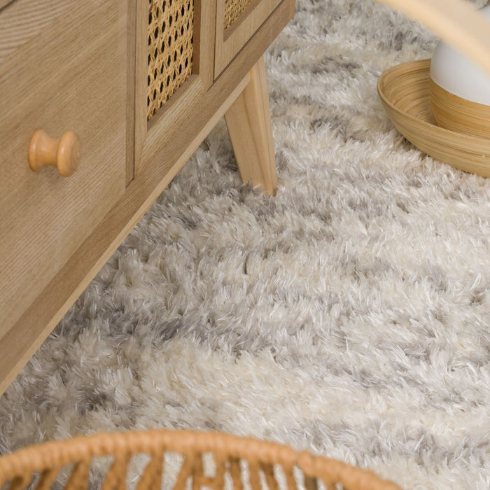 Shaggy Solid Rug Cream Grey #45560