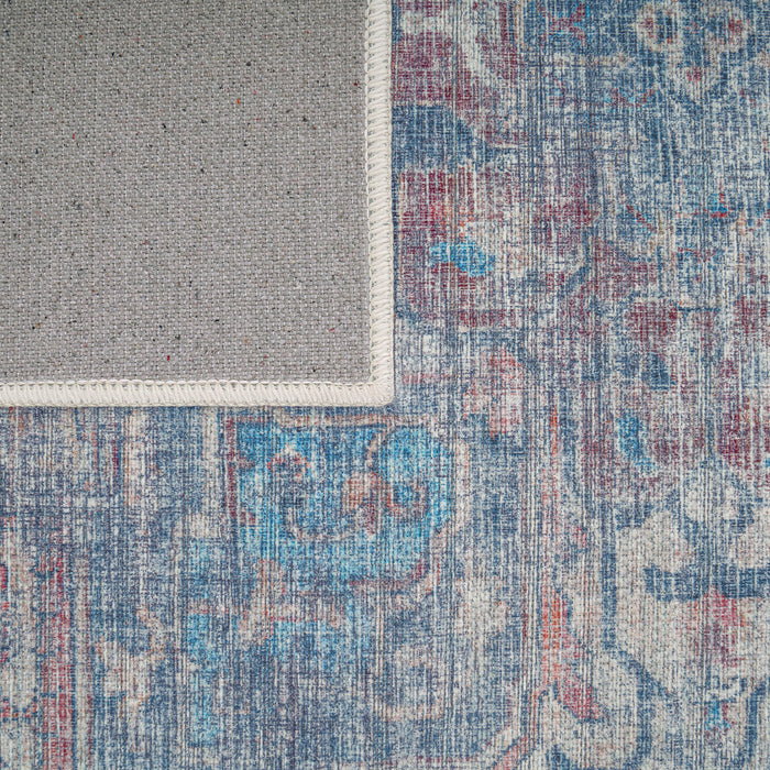 Traditional Medallion Rugs Flatwave Blue #22148