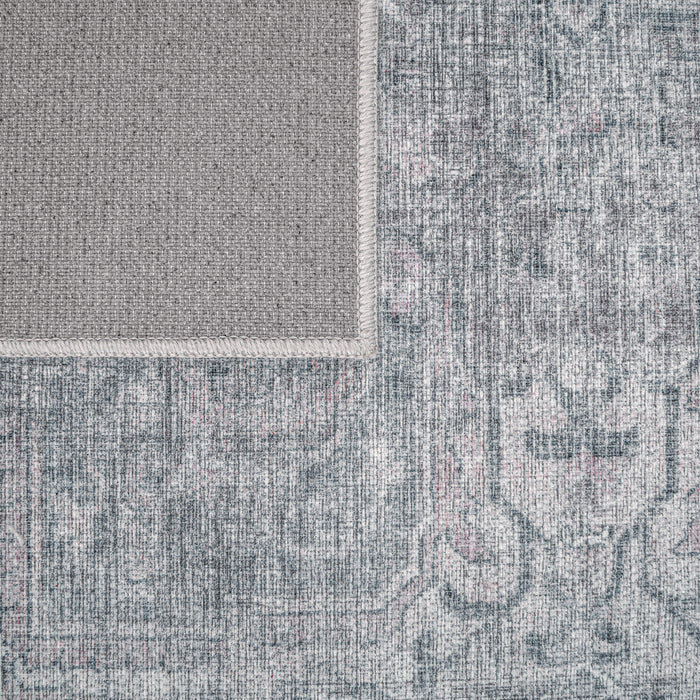 Traditional Medallion Rugs Flatwave Grey #22149