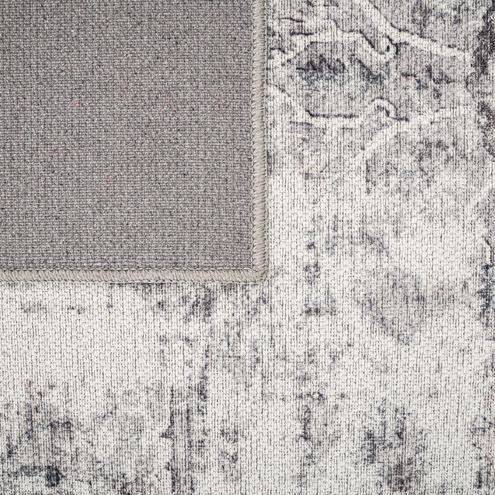 Traditional Distressed Rugs Flatwave Grey . Beige , Cream #22150