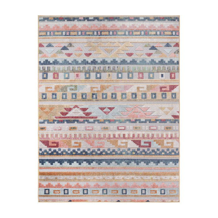 Ethnic Geometric Moroccan Boho Rug Multicoloured #13128